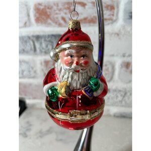 Kurt Adler Polonaise GP317 Father Christmas Ornament Belt Santa Hand Painted
